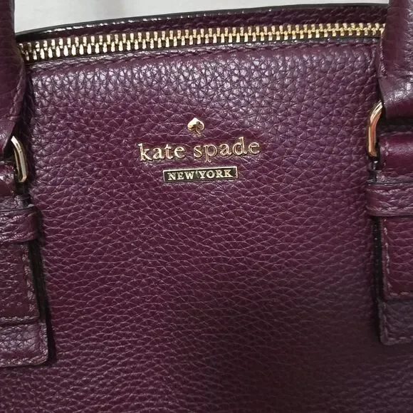 Kate Spade Jackson Street Lottie Plum Burgundy Purple Bag Womens No Strap - Picture 2 of 9